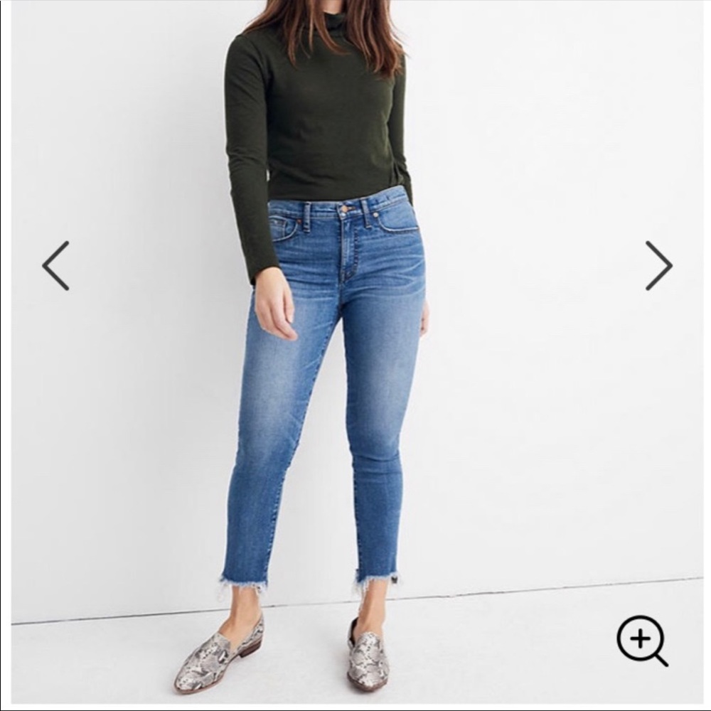 Madewell 9” high rise skinny crop deconstructed 31